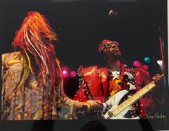 Farbfarbenes Rock & Roll-Foto, handsigniert, Woodstock Music Festival, amerikanisch 