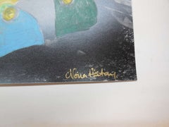 "Fantasy Sedan I" Hand painted B/W photograph