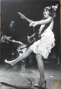 Vintage Signed Silver Gelatin Photo Card Tina Turner #2
