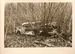 Vintage Silver Gelatin Old Car Wreck Photographer Nona Hatay