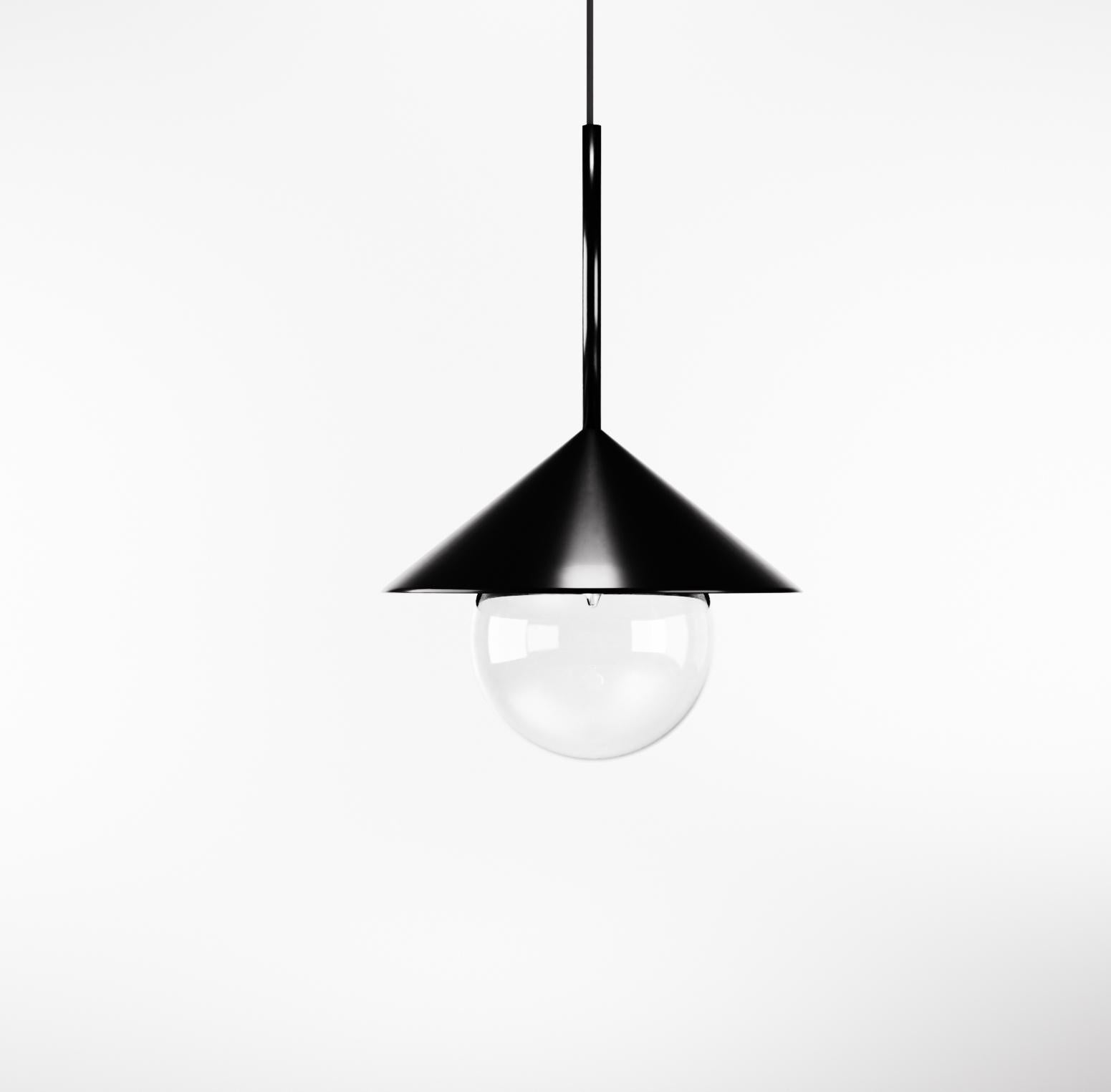 Contemporary Nonla Suspension Lamp by Kasadamo and Natalia Komarova, Brass 1 Bulb
