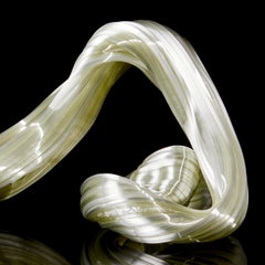 Nonlinear in Green II, Unique Light Green Glass Sculpture by Maria Bang Espersen