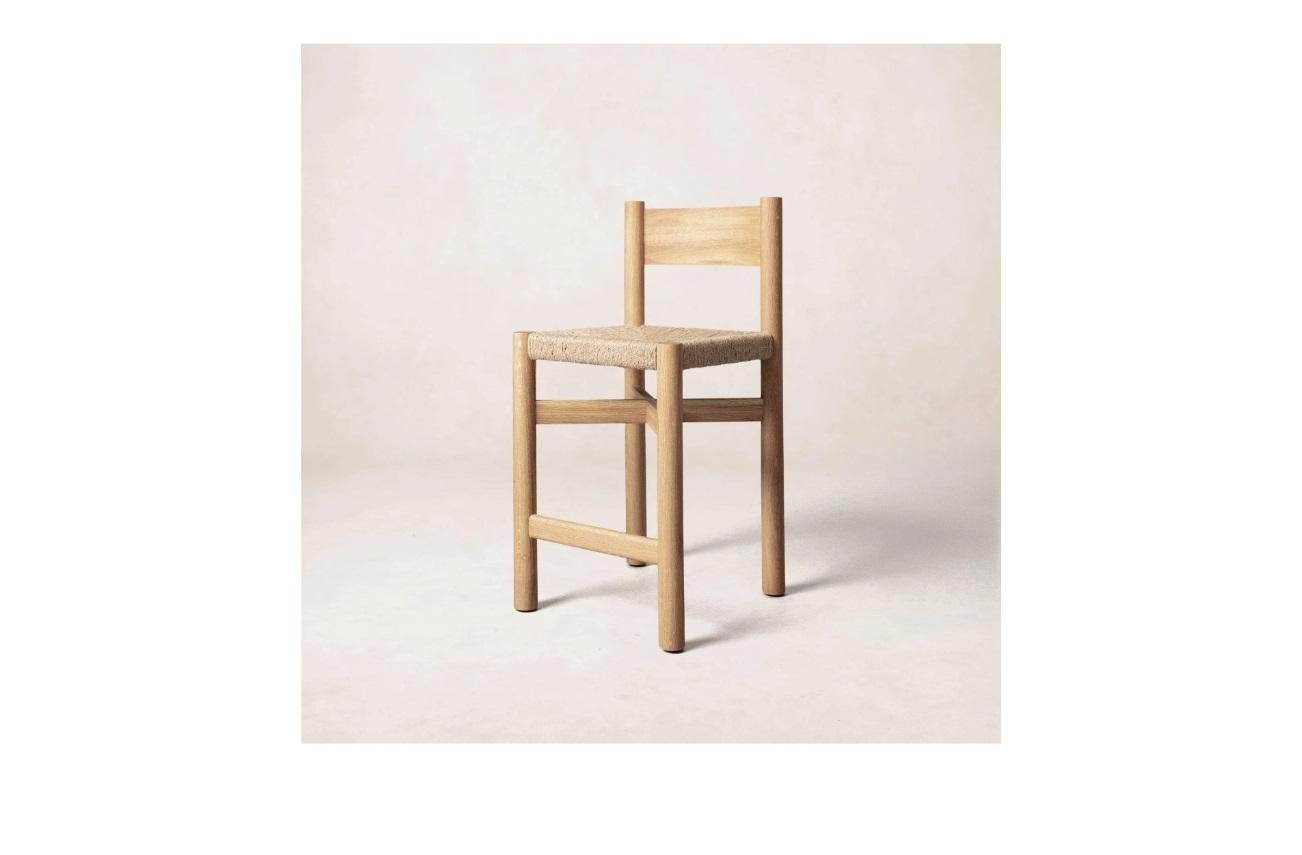 The Nonna Counter Stool from House of Léon, designed for beauty and comfort, was inspired by the chairs found throughout European countryside homes and popularized by Charlotte Perriand in the 1950s.

The finish, a soft oil black, lets the character