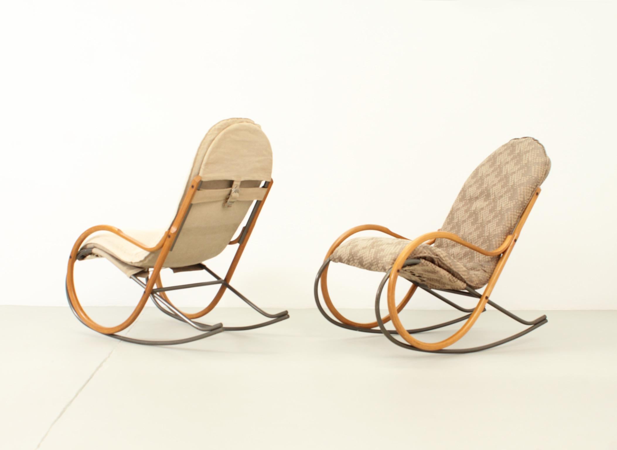 Nonna Rocking Chair by Paul Tuttle for Strässle, Switzerland, 1972 For Sale 9