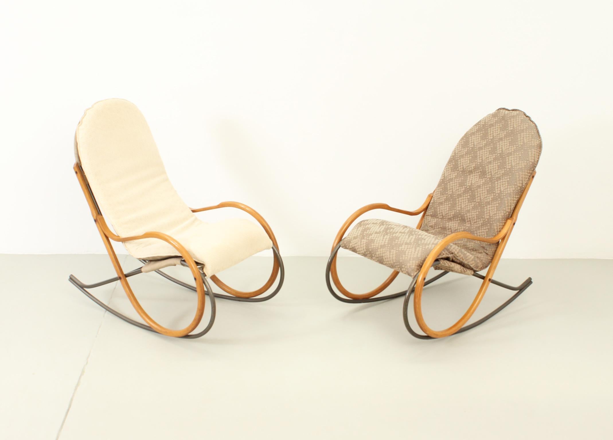 Swiss Nonna Rocking Chair by Paul Tuttle for Strässle, Switzerland, 1972 For Sale