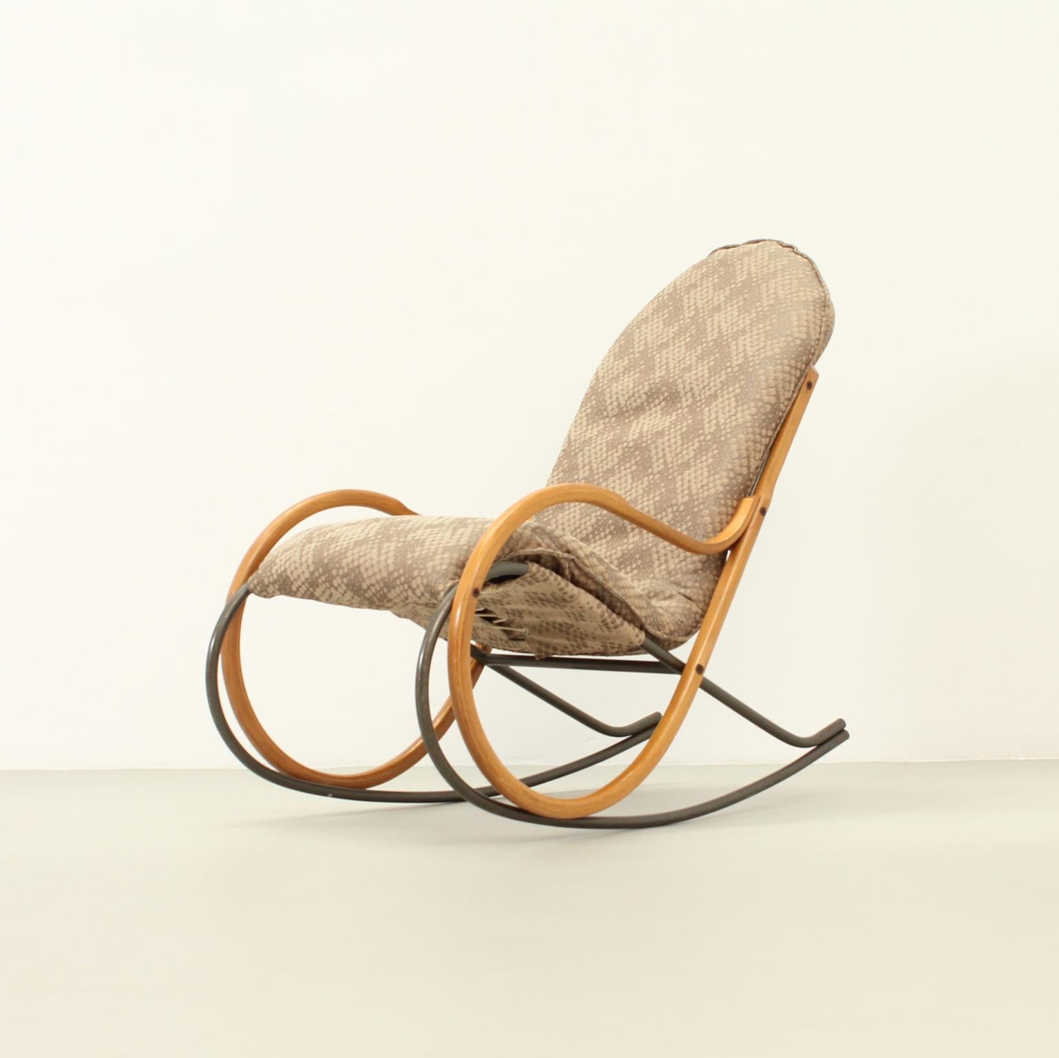 Late 20th Century Nonna Rocking Chair by Paul Tuttle for Strässle, Switzerland, 1972 For Sale
