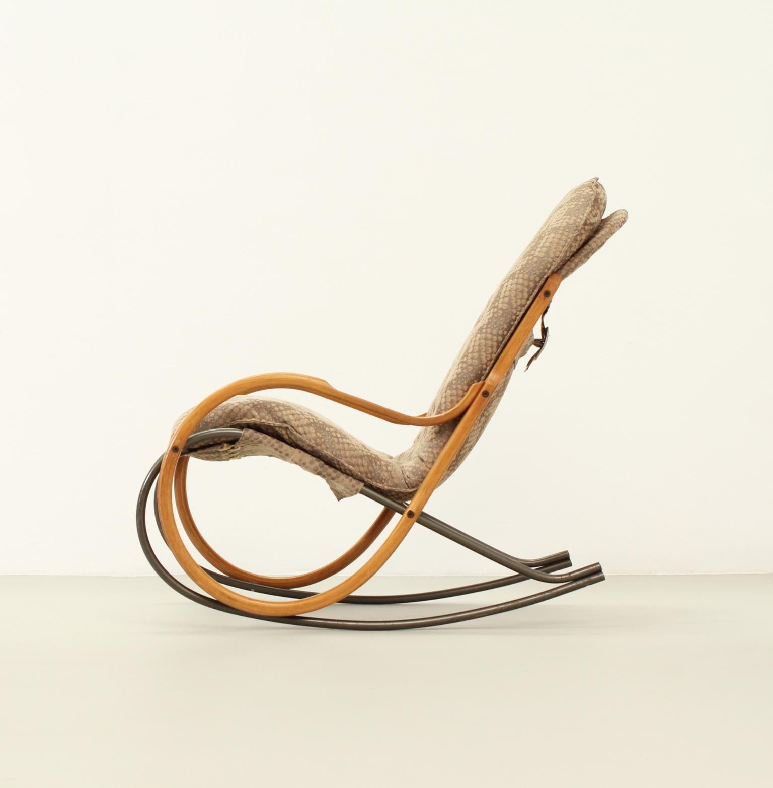 Nonna Rocking Chair by Paul Tuttle for Strässle, Switzerland, 1972 For Sale 1