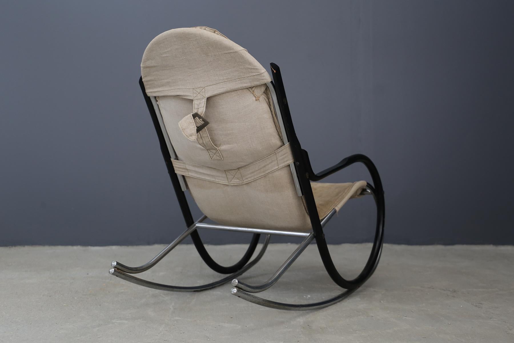 Mid-Century Modern Nonna Rocking Chair Designed by Paul Tuttle for Strassle International