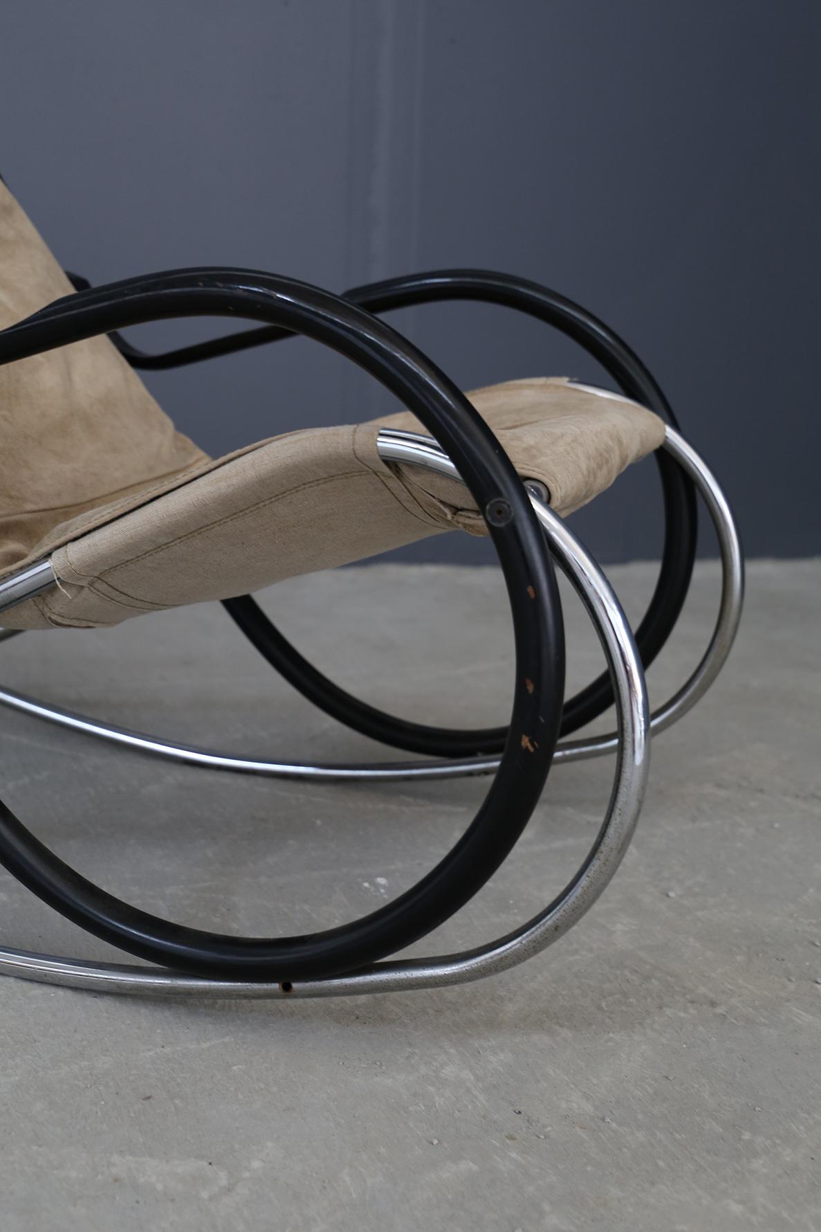Swiss Nonna Rocking Chair Designed by Paul Tuttle for Strassle International
