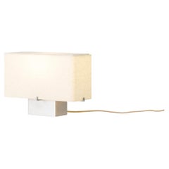 Nonna Table Lamp H24, Brushed Aluminum/Linen by Kroyer-Saetter-Lassen for Audo
