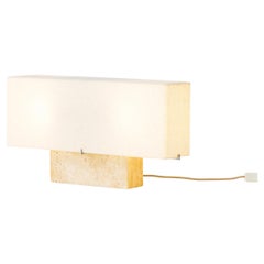 Nonna Table Lamp H30, Travertine/Linen by Kroyer-Saetter-Lassen for Audo