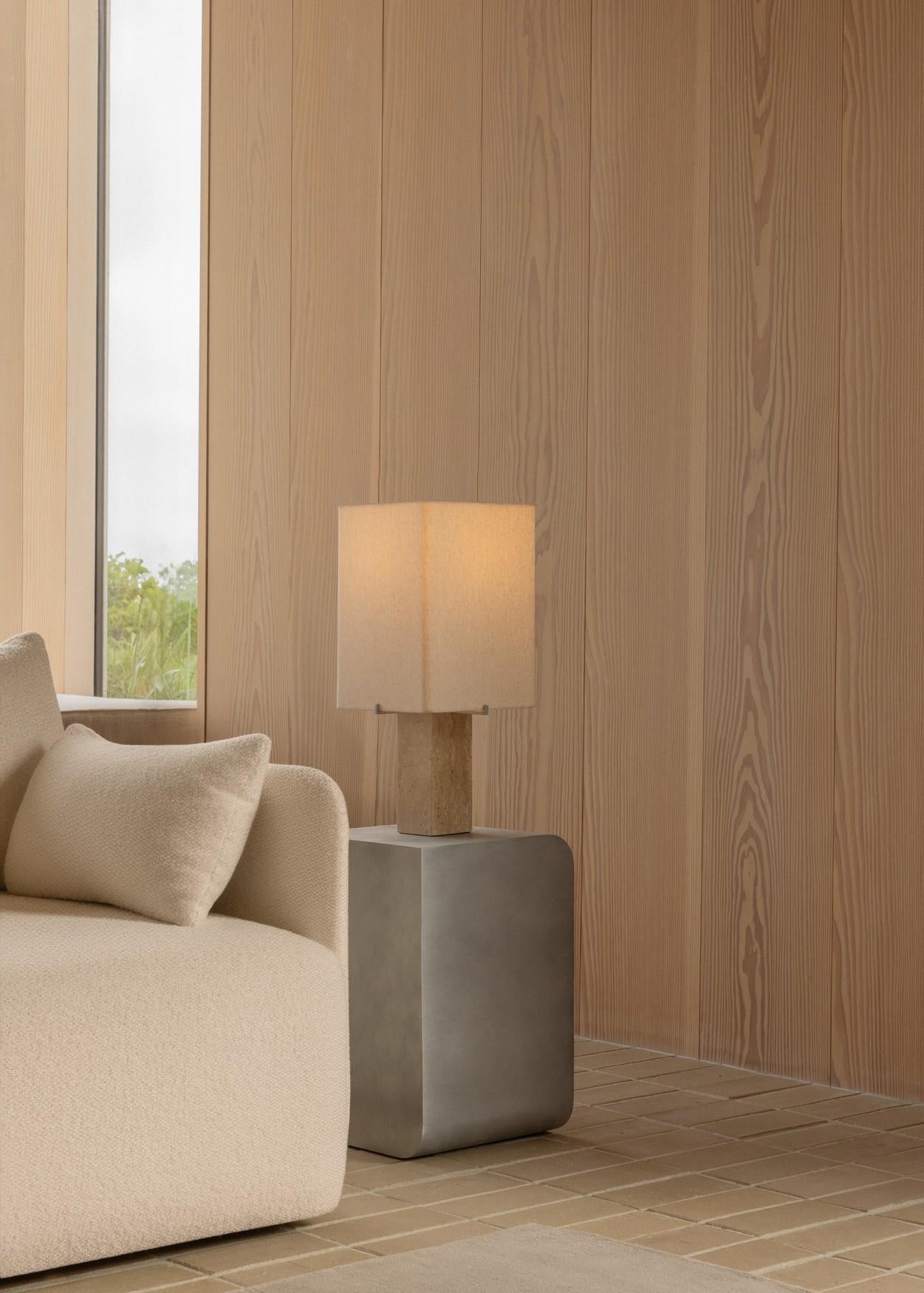 Nonna Table Lamp H49, Travertine/Linen by Kroyer-Saetter-Lassen for Audo For Sale 12