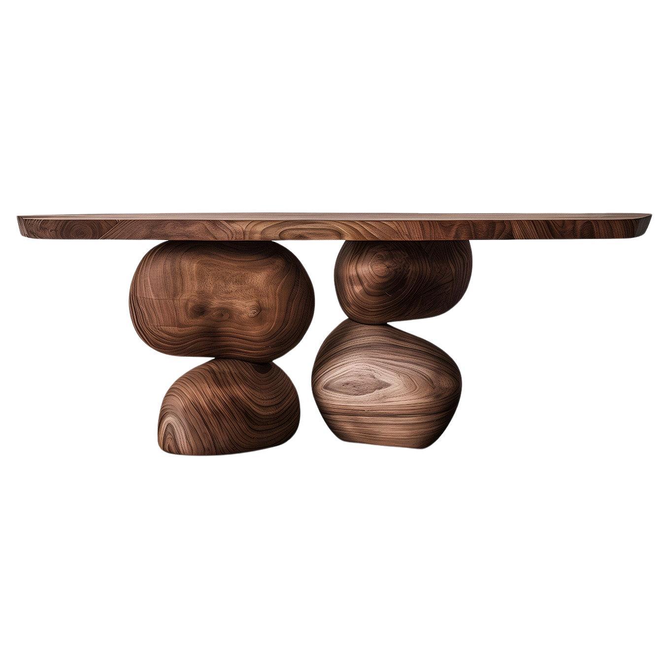NONO Elefante Console Table 23, Flowing Lines, Solid Craft For Sale