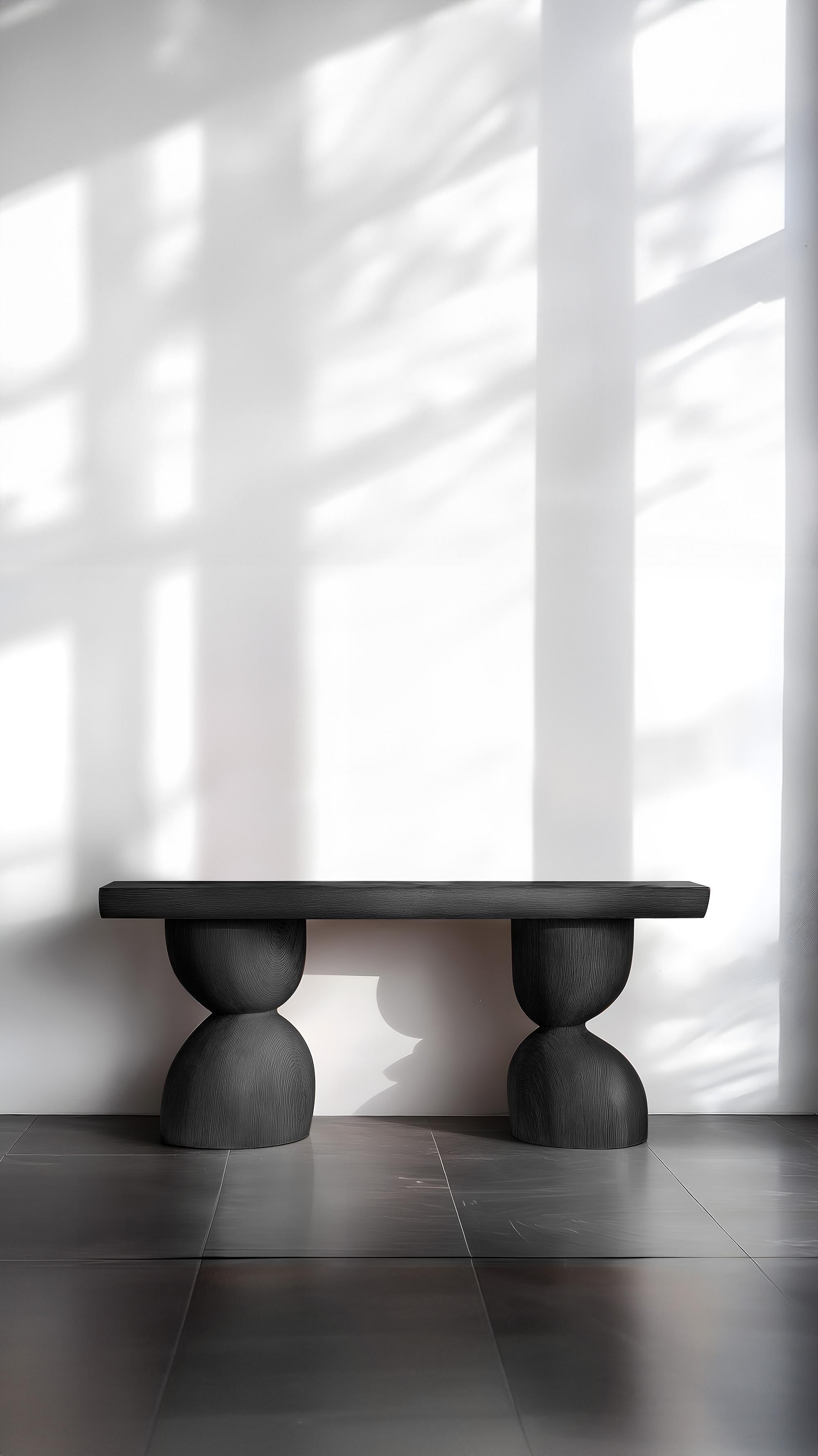 Contemporary NONO Elefante Console Table 43, Solid Wood, Round Shapes For Sale