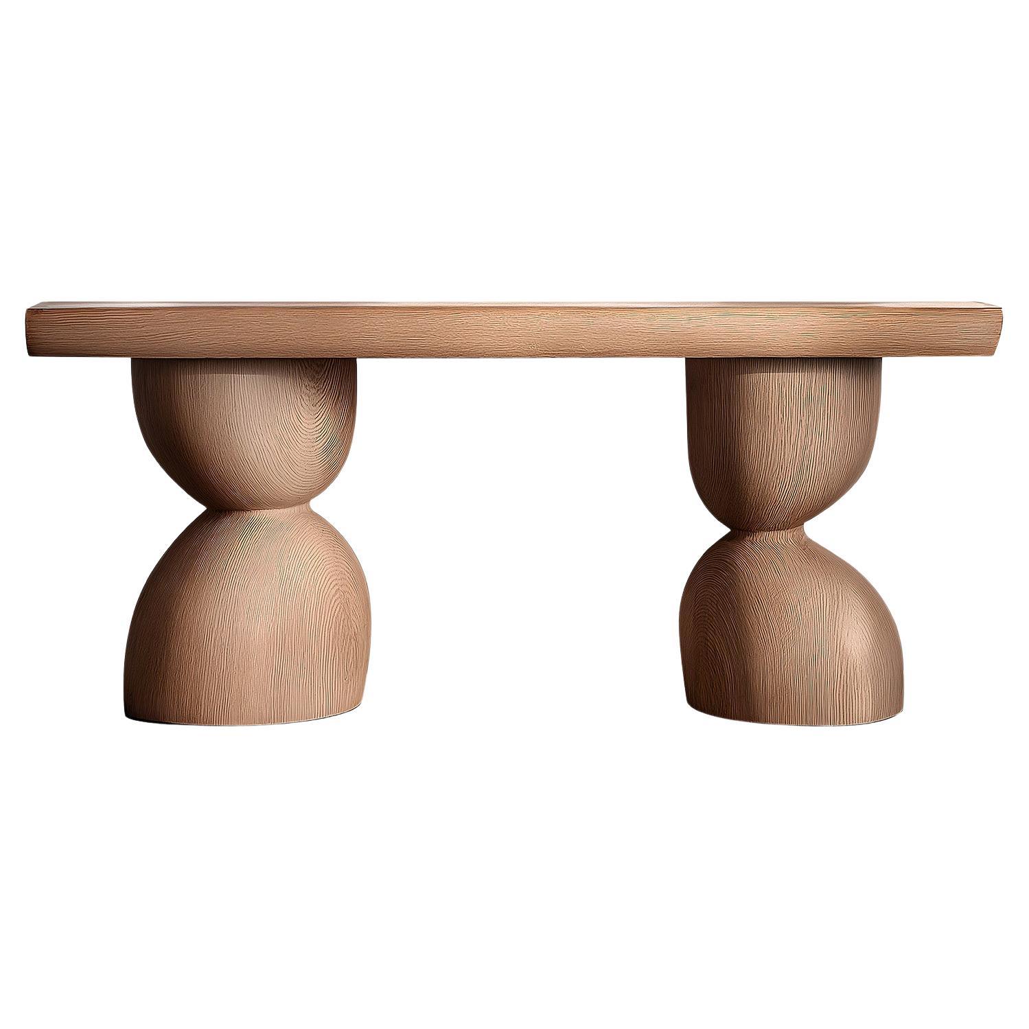 NONO Elefante Tavolo Consolle 43, Wood massiccio, forme rotonde