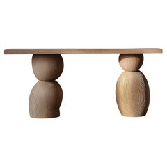 NONO Elefante Console Table 57, Solid Wood, Contemporary Flair