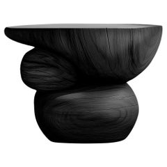 NONO Elefante Mesa Auxiliar 15, Madera Maciza de Nogal, Formas Orgánicas Atrevidas