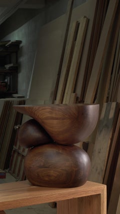 NONO Elefante Side Table 15, Solid Walnut Wood, Bold Organic Forms