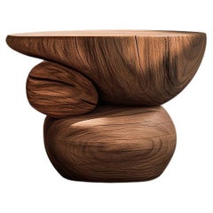 NONO Elefante Side Table 15, Solid Walnut Wood, Bold Organic Forms