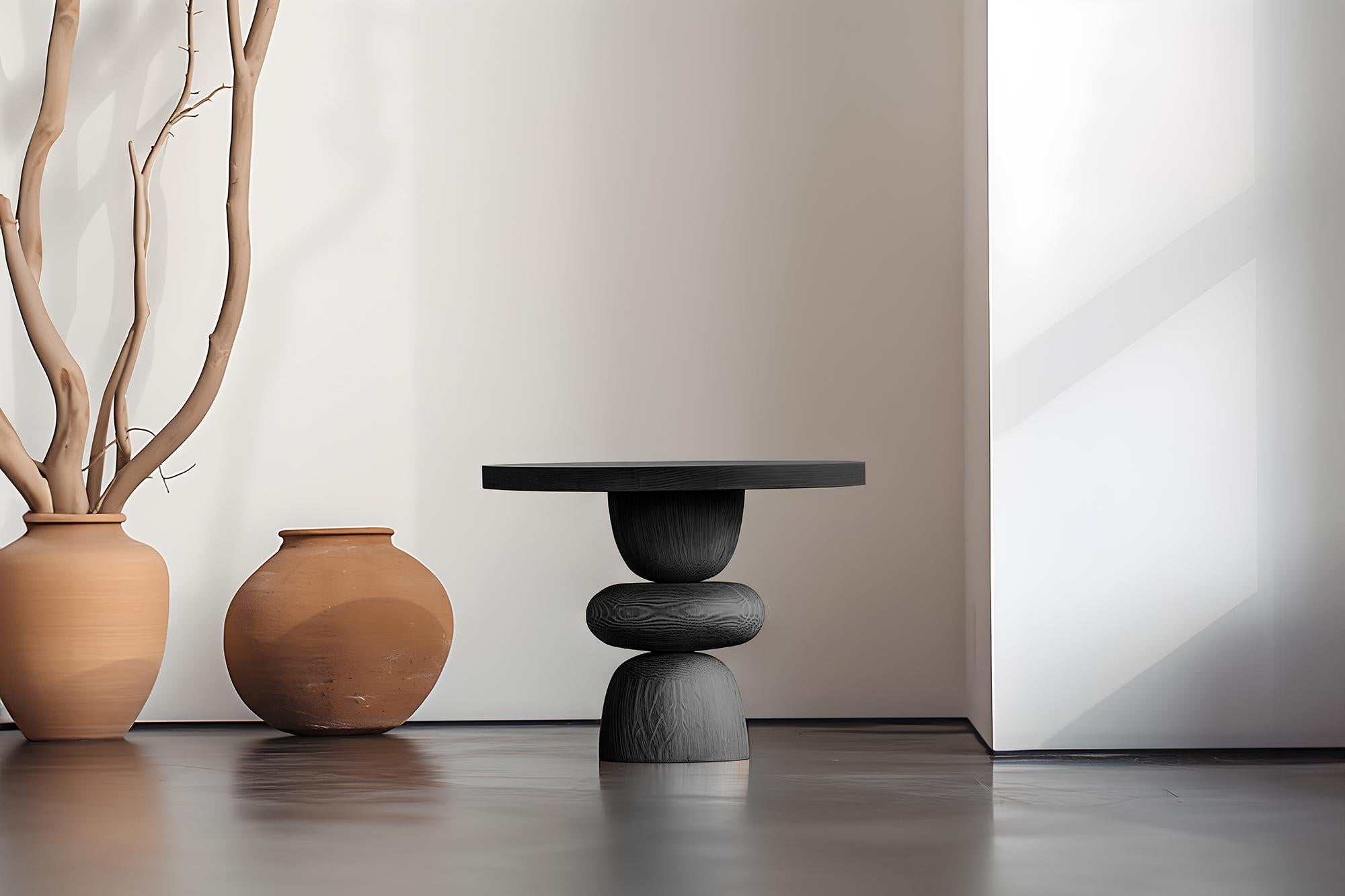 NONO Elefante Side Table 3, Solid Walnut Wood, Heavy Sculptural Design en vente 2