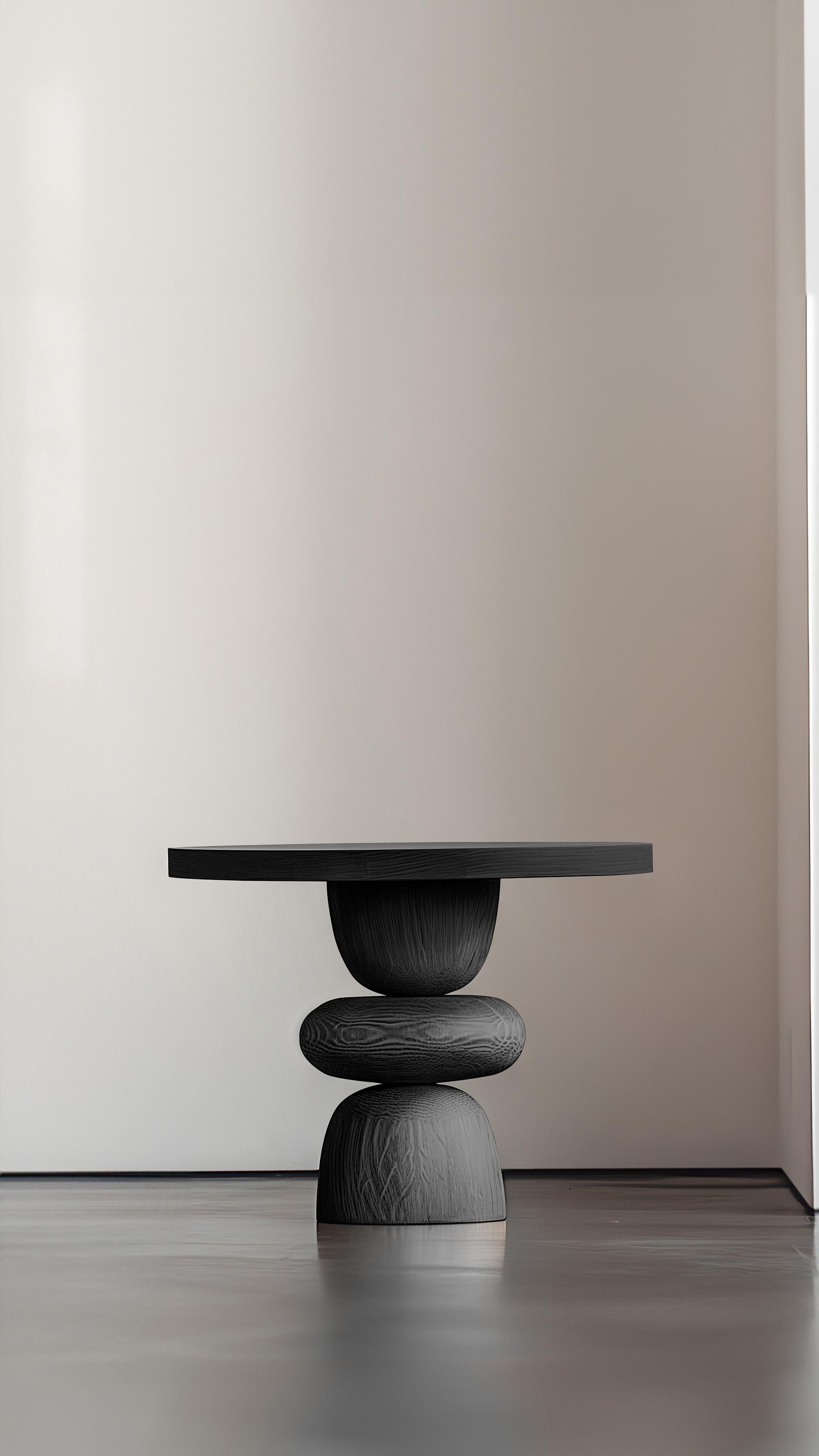 NONO Elefante Beistelltisch 3, Massivholz, schweres skulpturales Design im Angebot 3