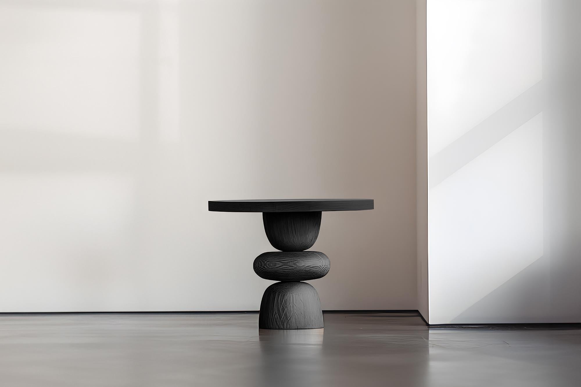 NONO Elefante Beistelltisch 3, Massivholz, schweres skulpturales Design im Angebot 1