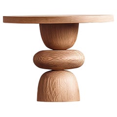 NONO Tavolino Elefante 3, Legno massiccio, Design scultoreo pesante