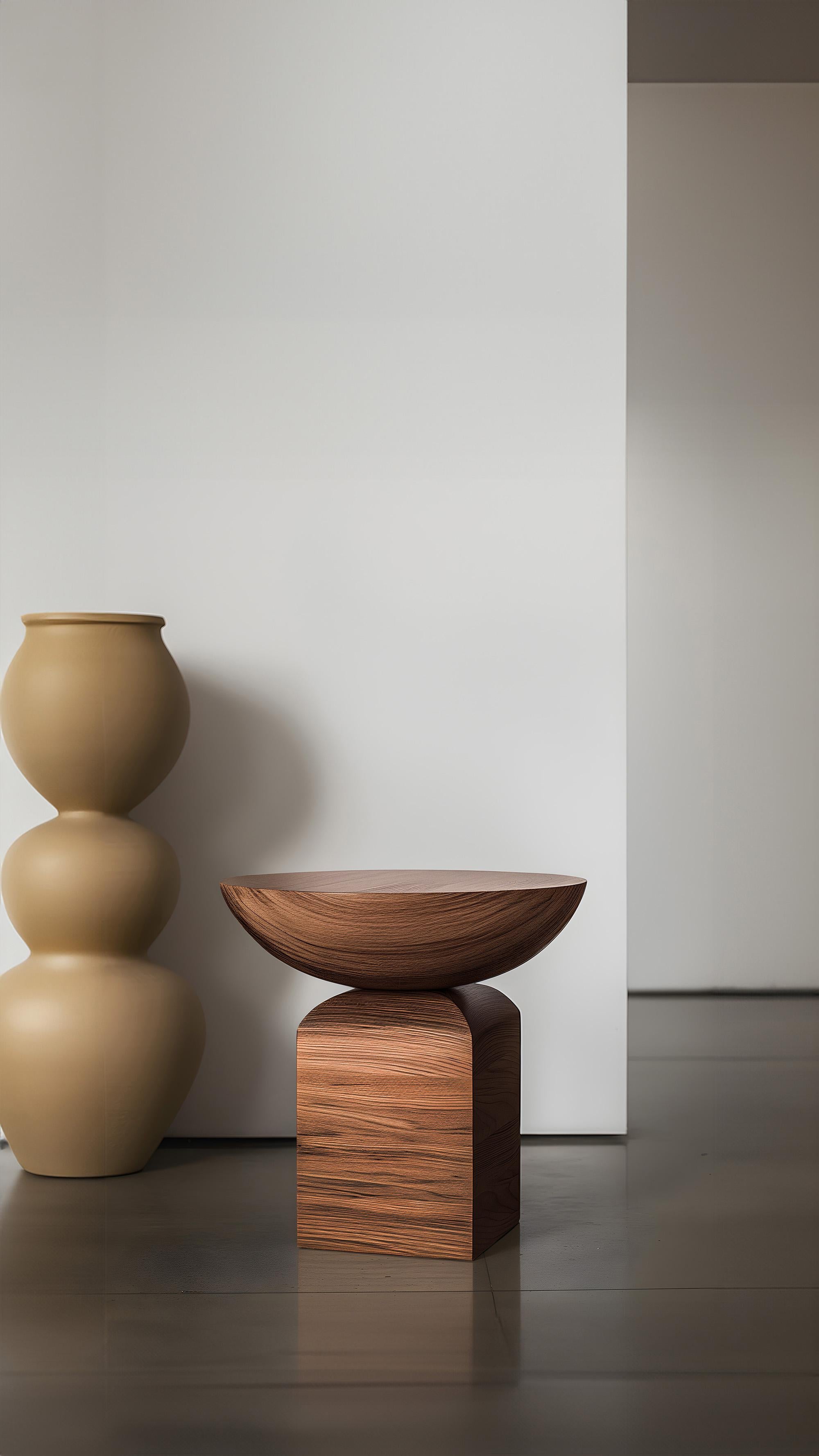 NONO Elefante Mesa Auxiliar 7, Madera Maciza de Nogal, Elegancia Escultural Mexicano en venta
