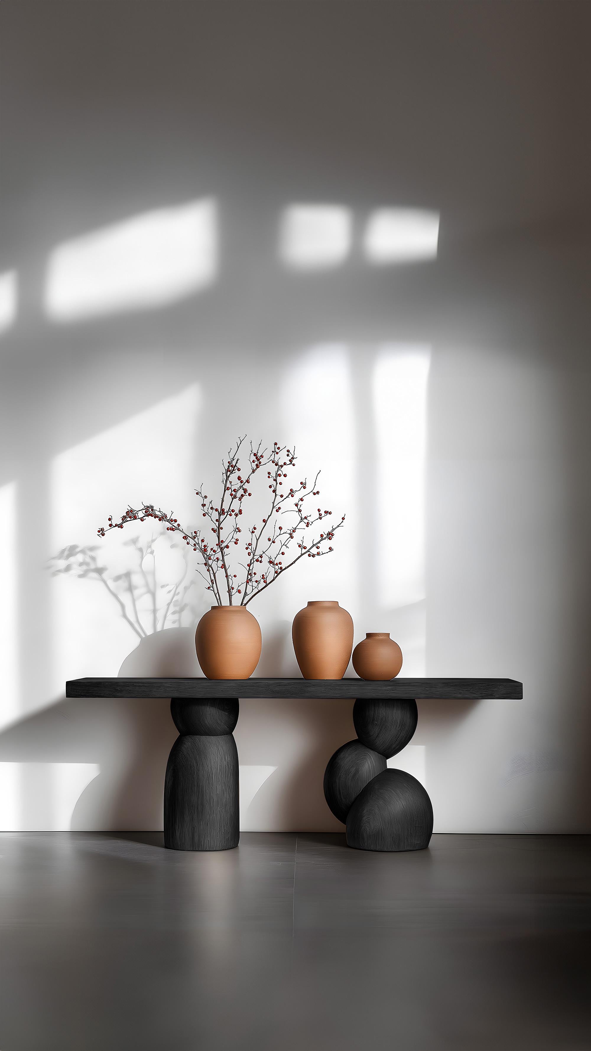 Contemporary NONO Elefante Table 48, Luxurious Solid Wood Finish For Sale