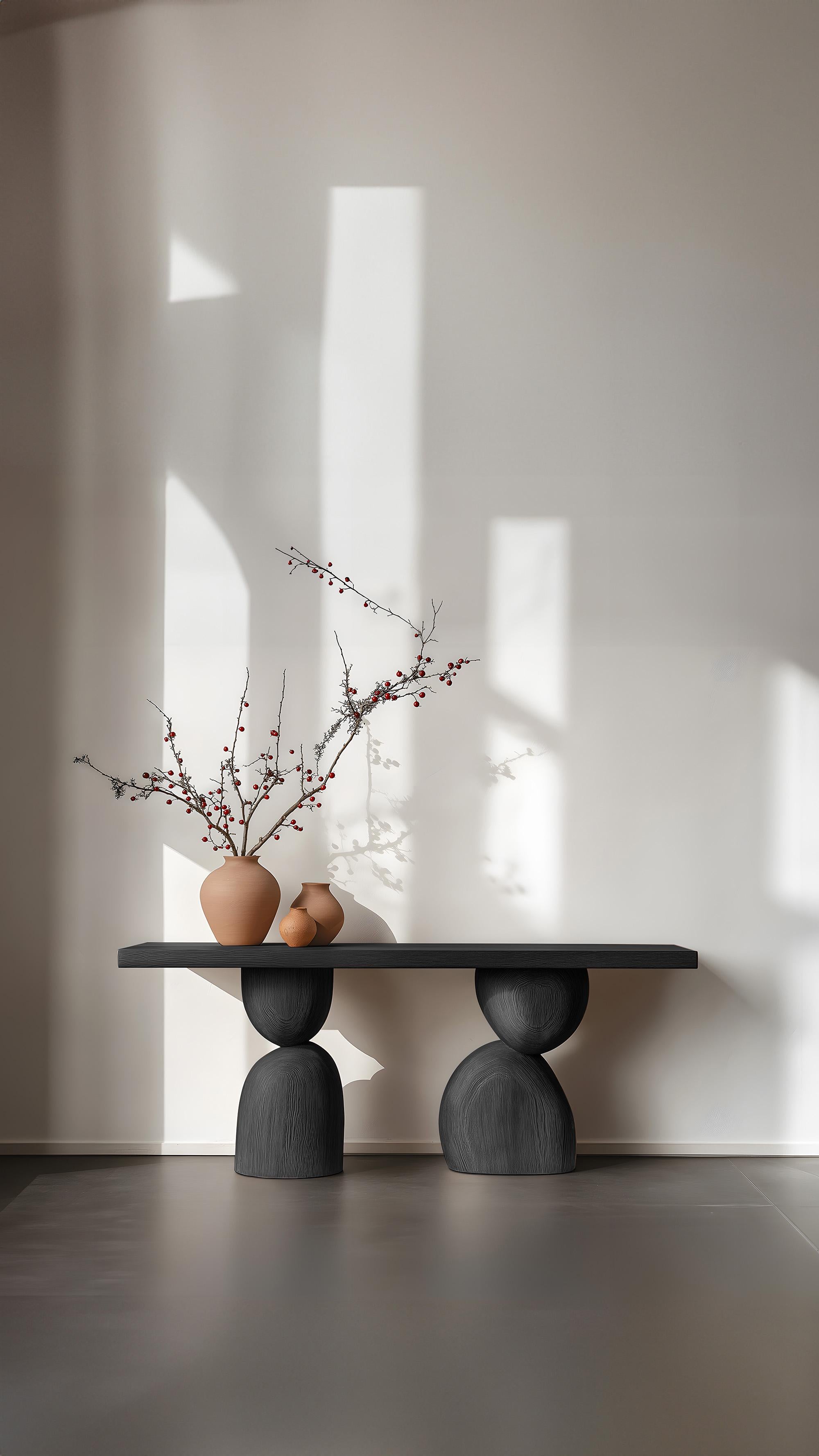 Contemporary NONO Elefante Table 52, Distinctive Solid Wood Base For Sale