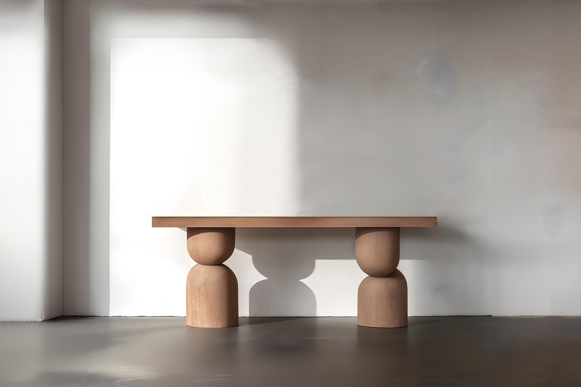 Brutalist NONO Sideboard Elefante 46, Solid Wood, Streamlined Design For Sale