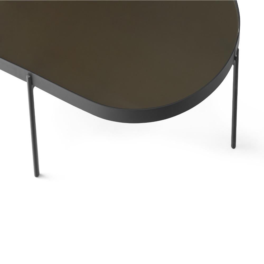 Powder-Coated Nono Table, Large, Brown Glass,  by Note Design Studio & Norm Architects