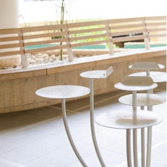 Nontavolo bianco - Tavolo fatto a mano in ferro Made in Italy