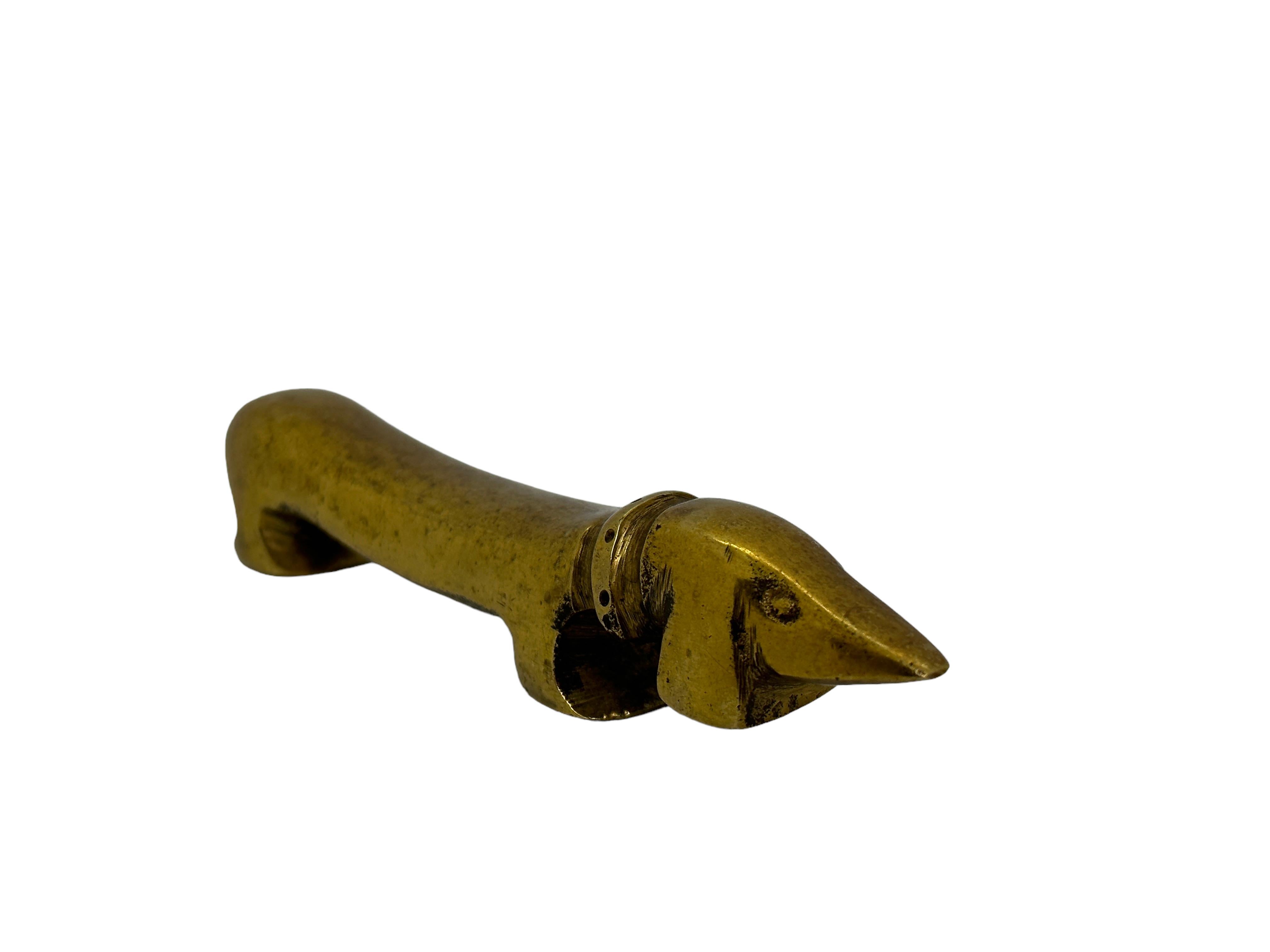 brass dachshund