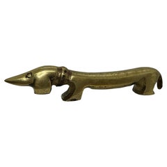 "Noodle" the Dachshund Dog Bottle Opener Bosse Vienna Austria, 1950s, Midcentury