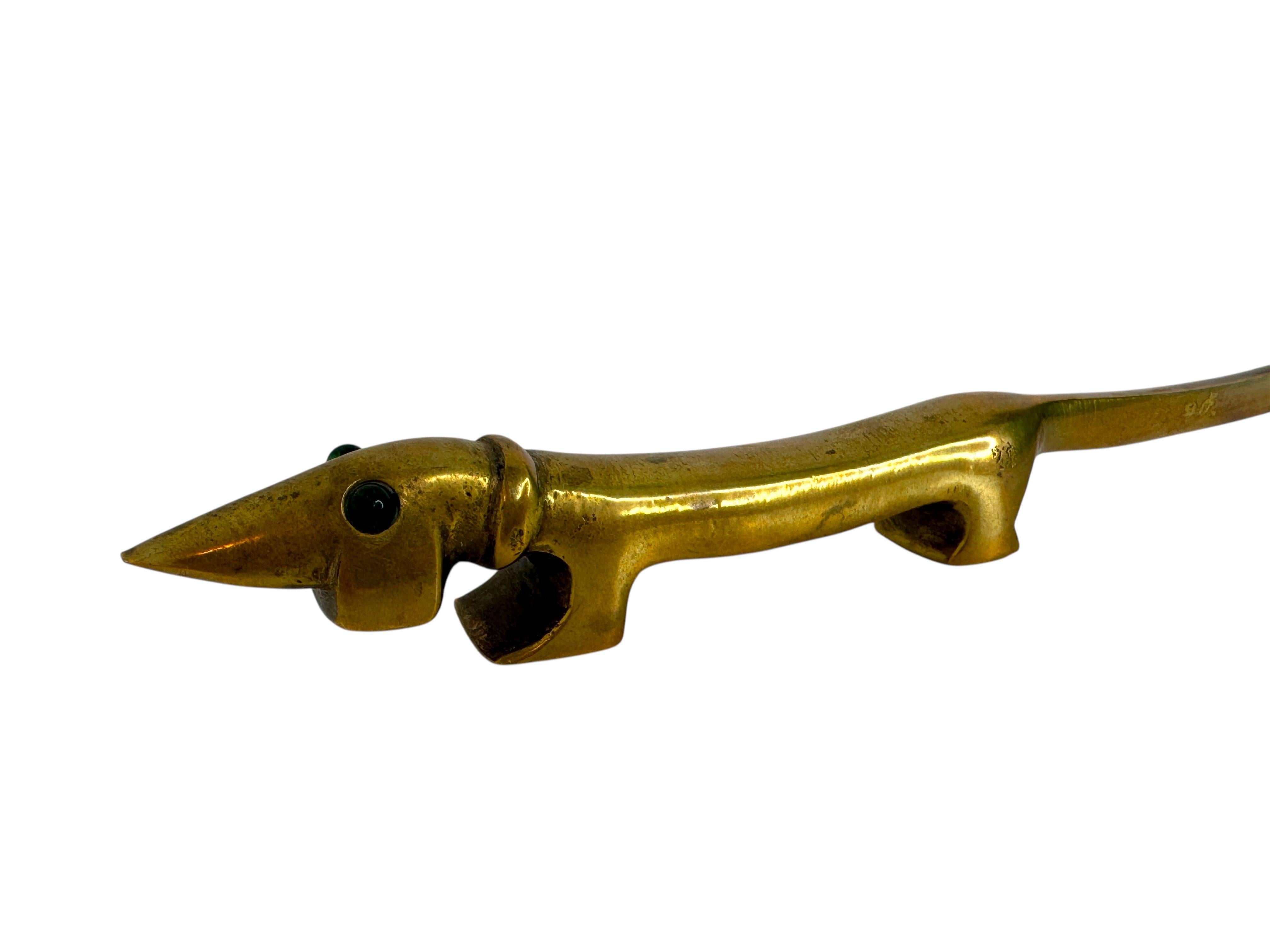 Classic early 1950s Austrian letter and Bottle opener, attributed to be designed by Ludwig Bemelmans showing 