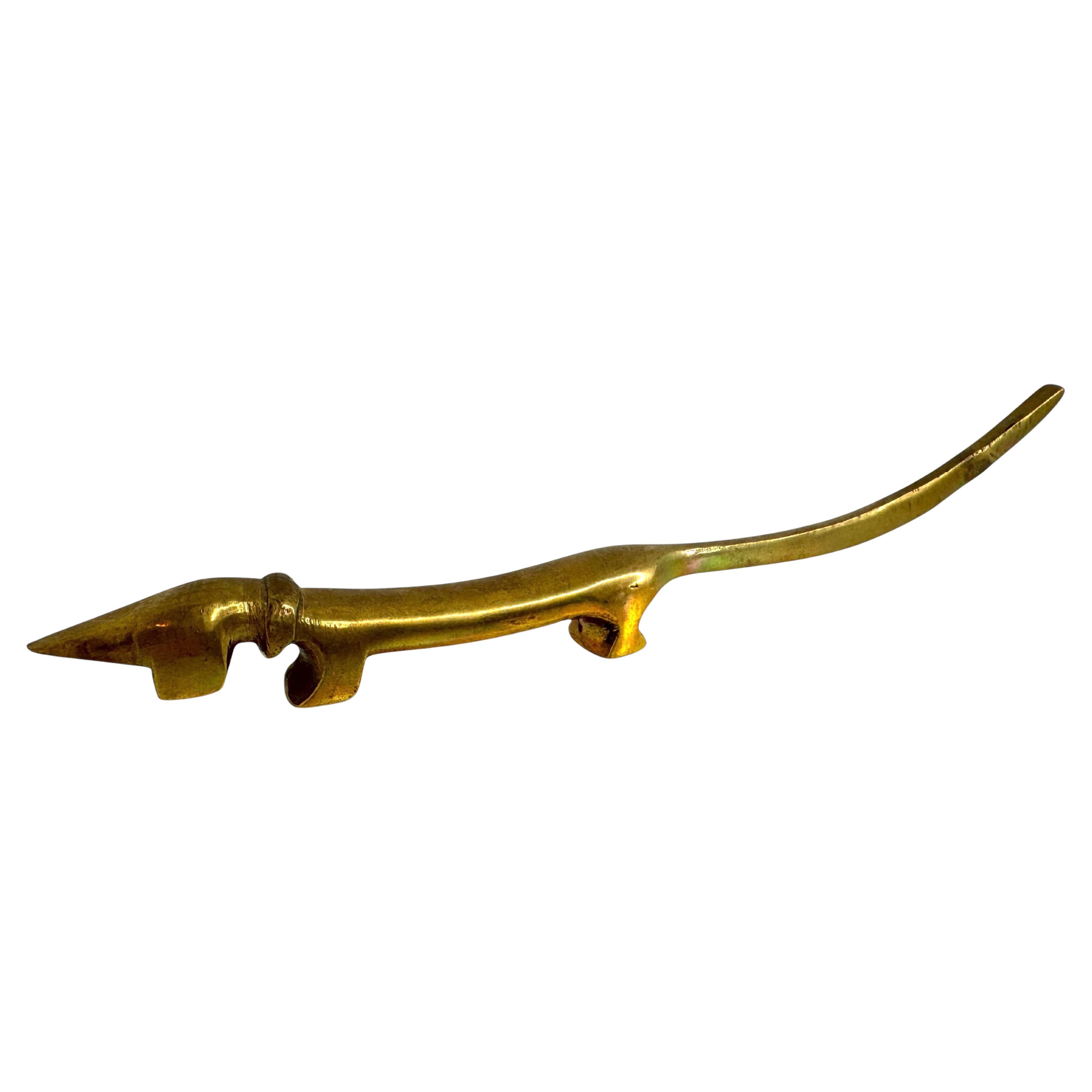 "Noodle" the Dachshund Dog Letter and Bottle Opener Bosse Vienna Austria, 1950s