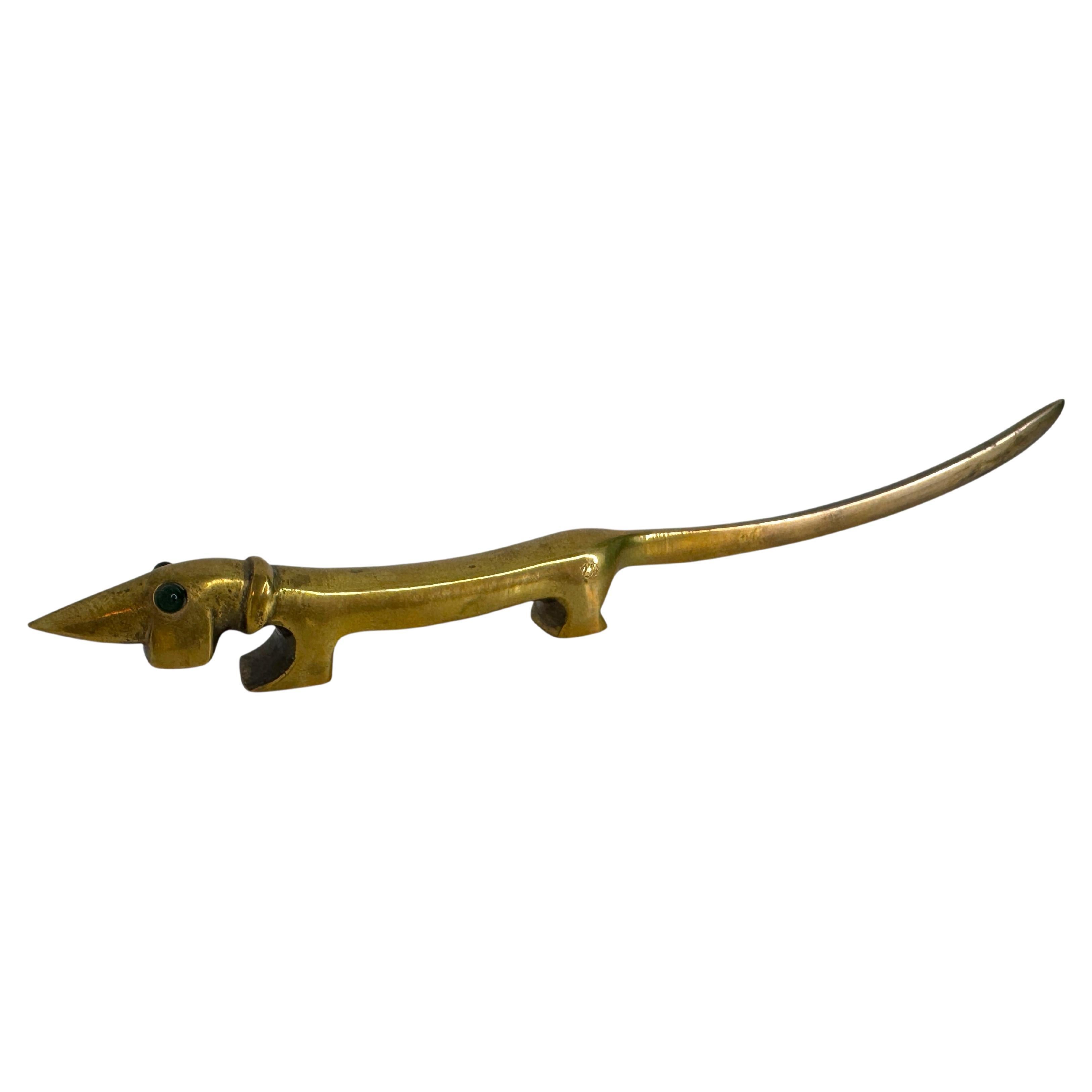 "Noodle" the Dachshund Dog Letter and Bottle Opener Bosse Vienna Austria, 1950s For Sale