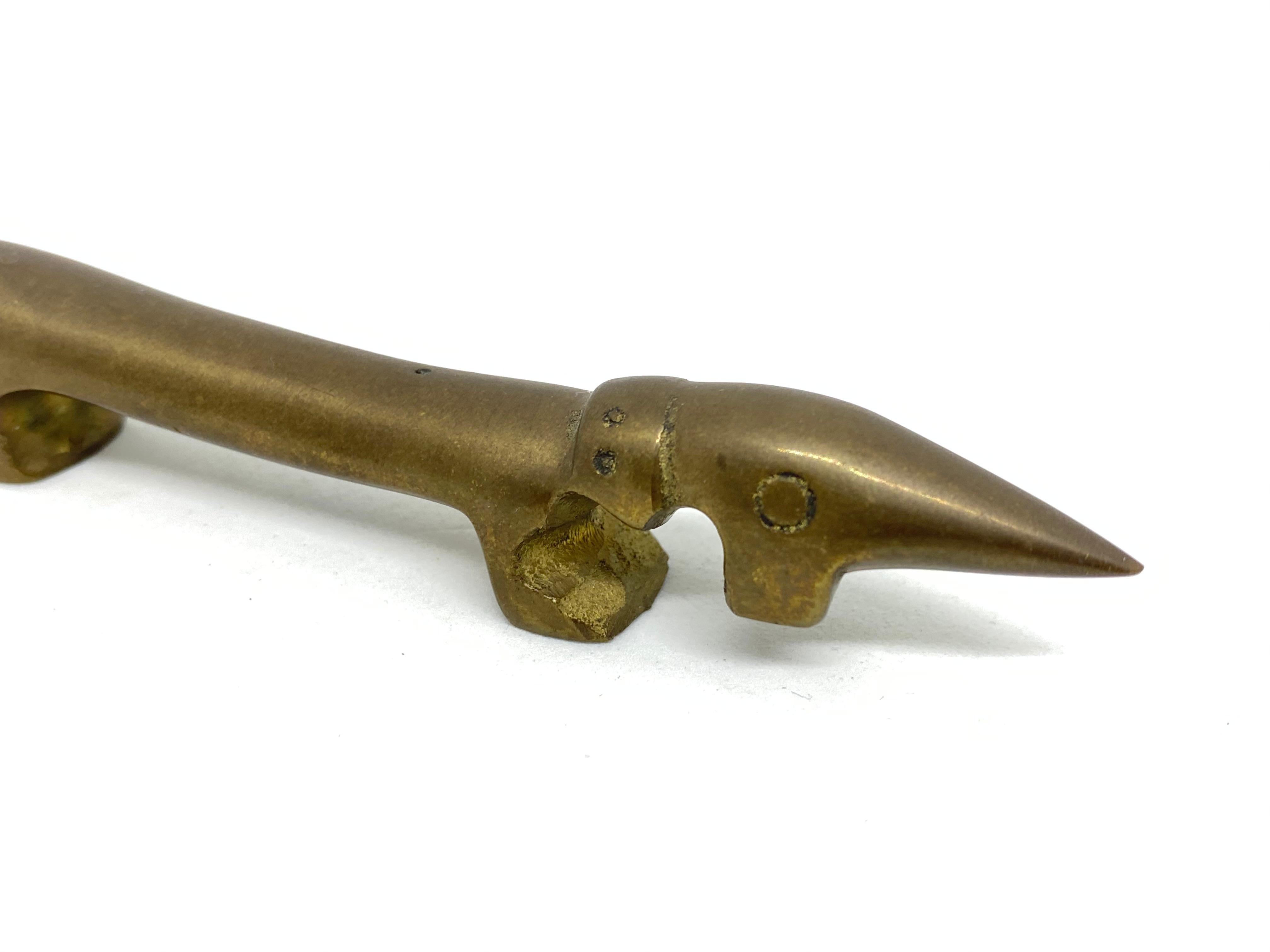 brass dachshund