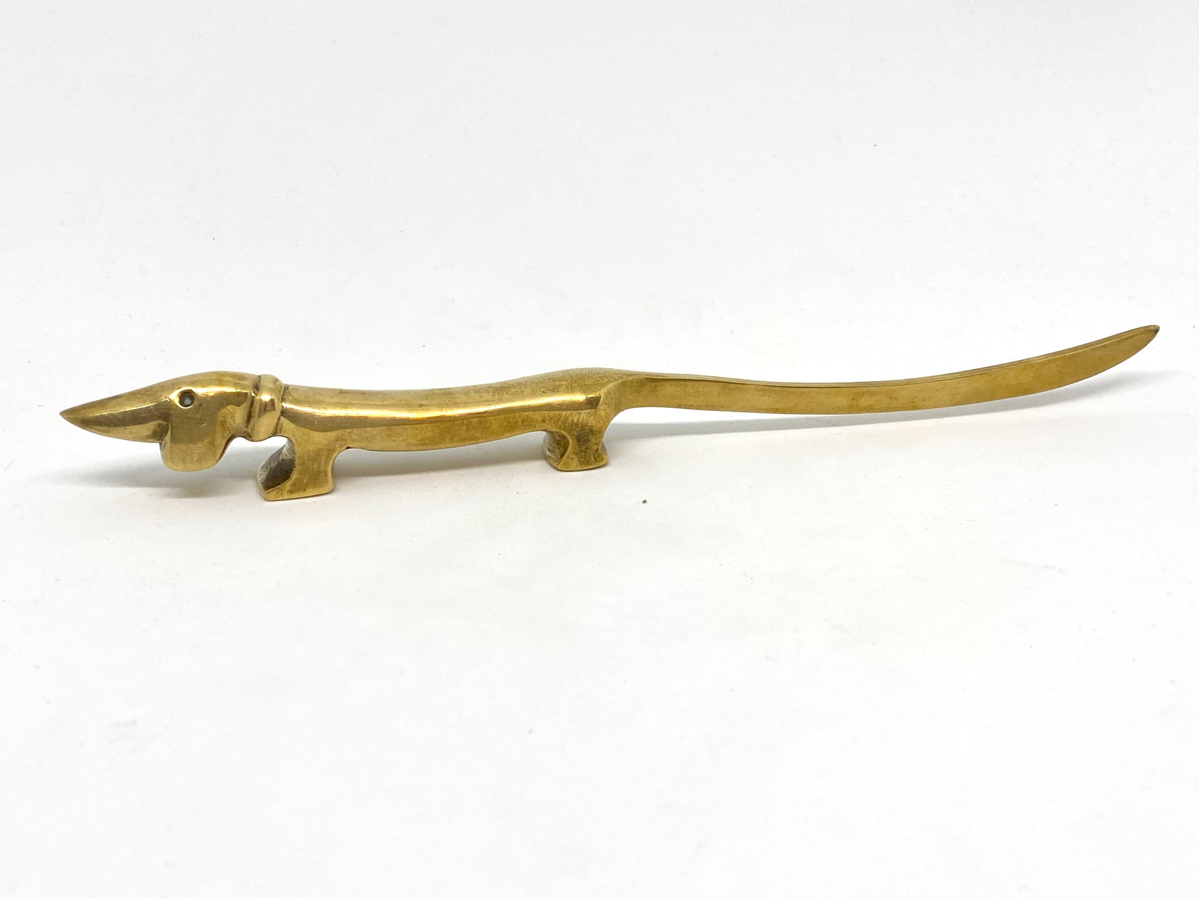 Classic early 1950s Austrian letter opener, attributed to be designed by Ludwig Bemelmans showing 