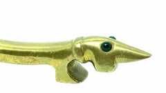 "Noodle" the Dachshund Dog Letter Opener Bosse, Vienna Austria, 1950s Midcentury