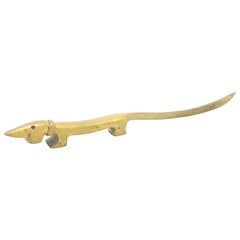 "Noodle" the Dachshund Dog Letter Opener Bosse Vienna Austria, 1950s Midcentury