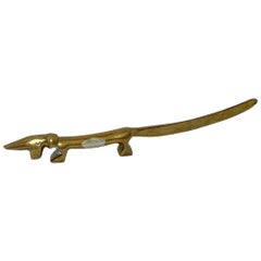 "Noodle" the Dachshund Dog Letter Opener Bosse, Vienna Austria, 1950s Midcentury