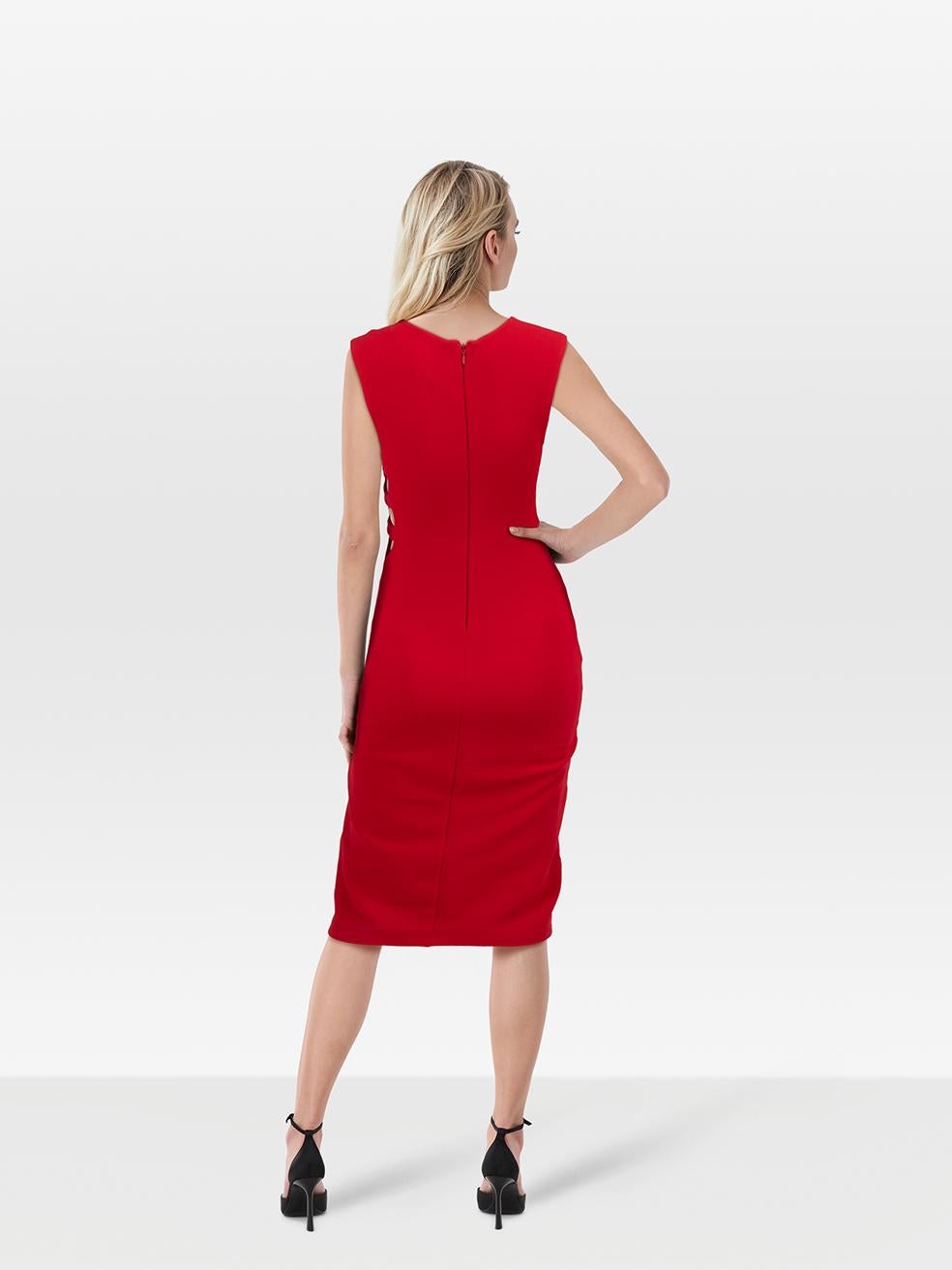 CONDITION is Very good. Minimal wear to the dress is evident. Discolouration around the arm holes, the front and back of this used Nookie designer resale item. Discolouration may need gentle hand wash contrary to dry clean instructions.
 
 Details
