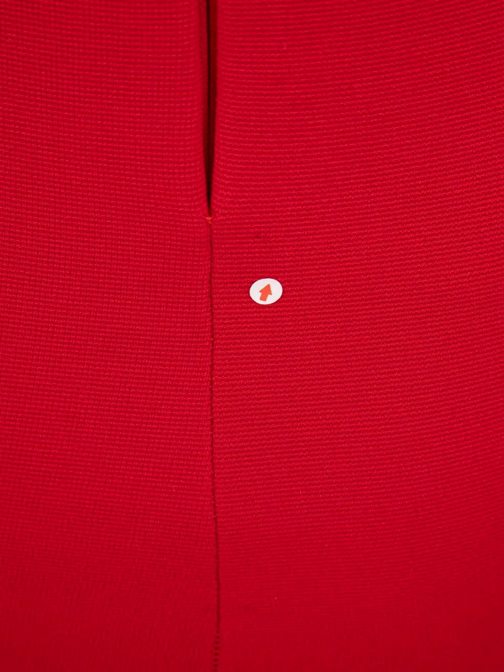 Nookie Red Cut Out Fitted Midi Dress Size S 4