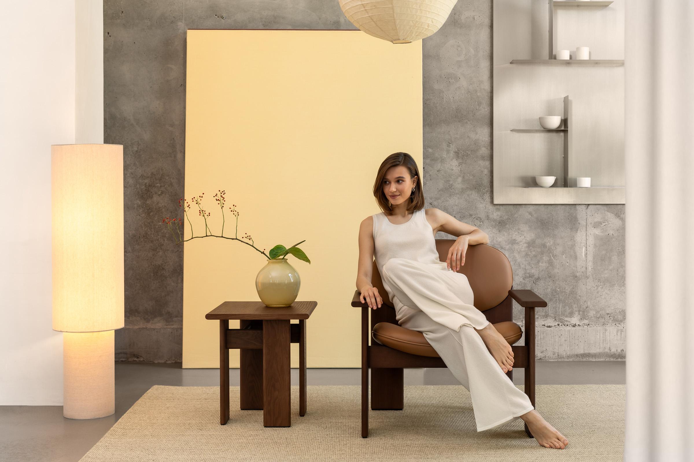 Noom Home Archipen Lounge Chair - Cartagena Leather en vente 3