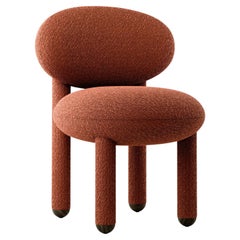 Chaise NOOM Home Flock CS1 rouge bouclé