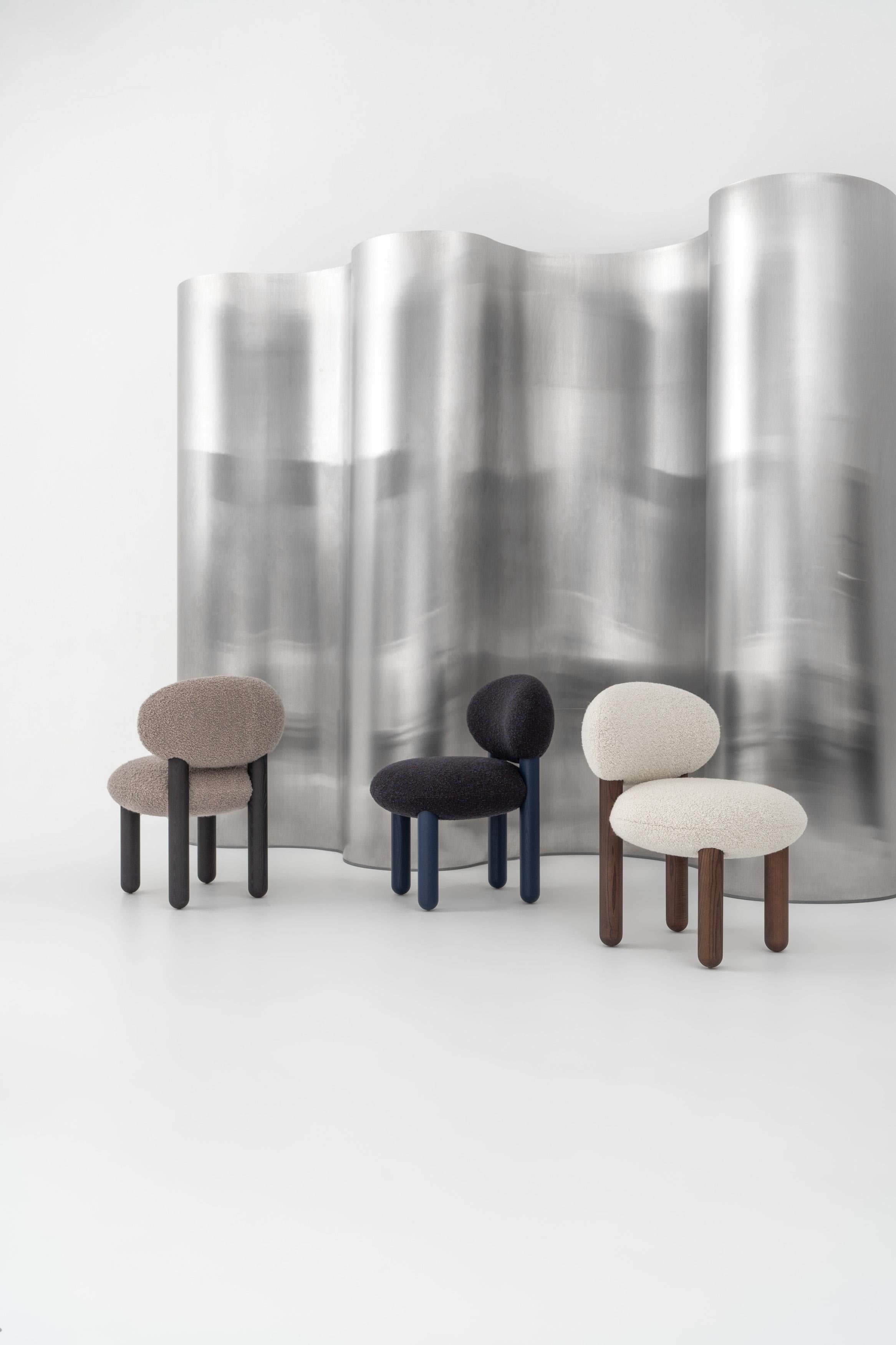 Wool NOOM Home Flock CS2 Chair Dedar Nimbus For Sale