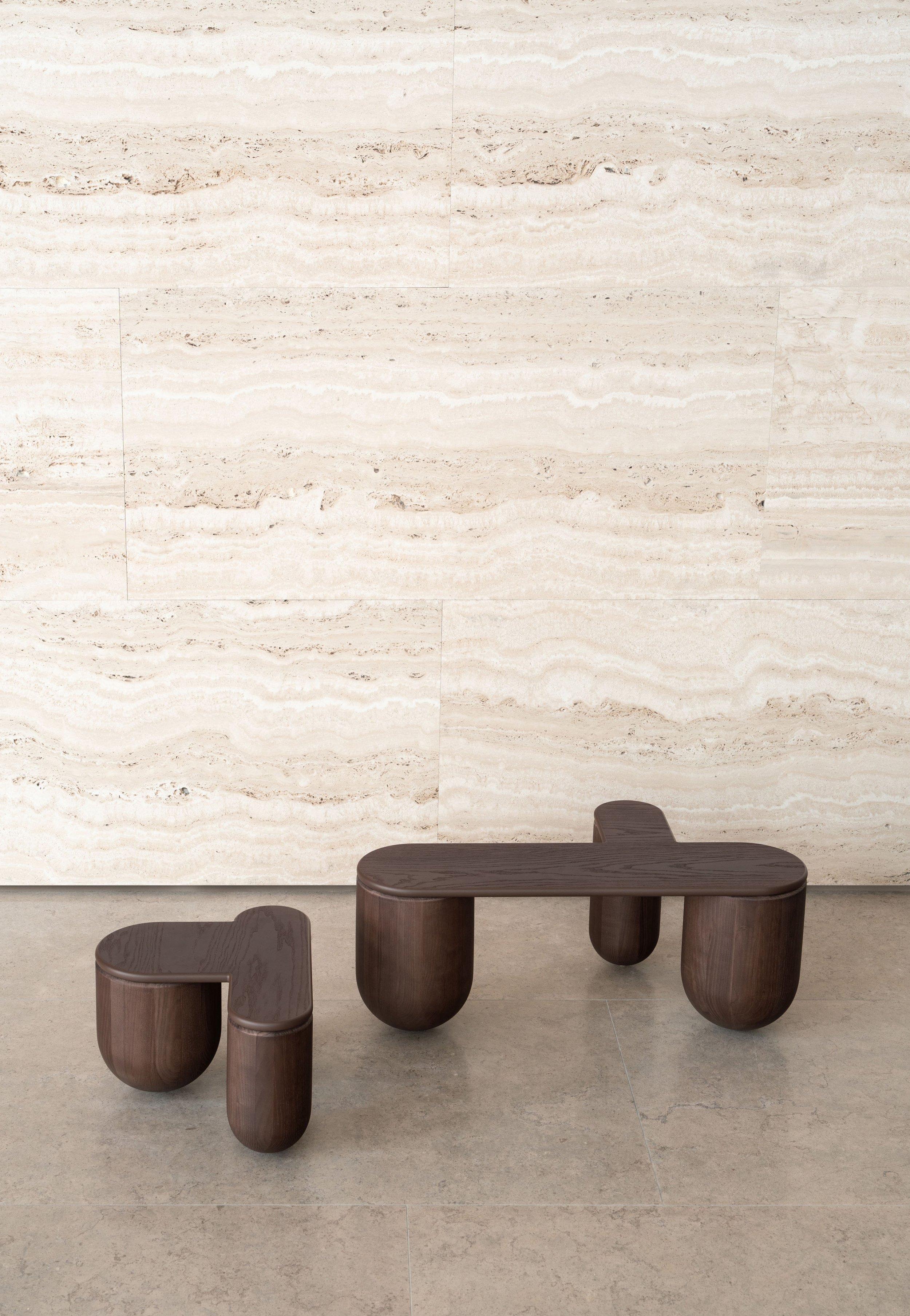 NOOM Home Mesa de centro de madera de fresno Hello 2 en venta 2
