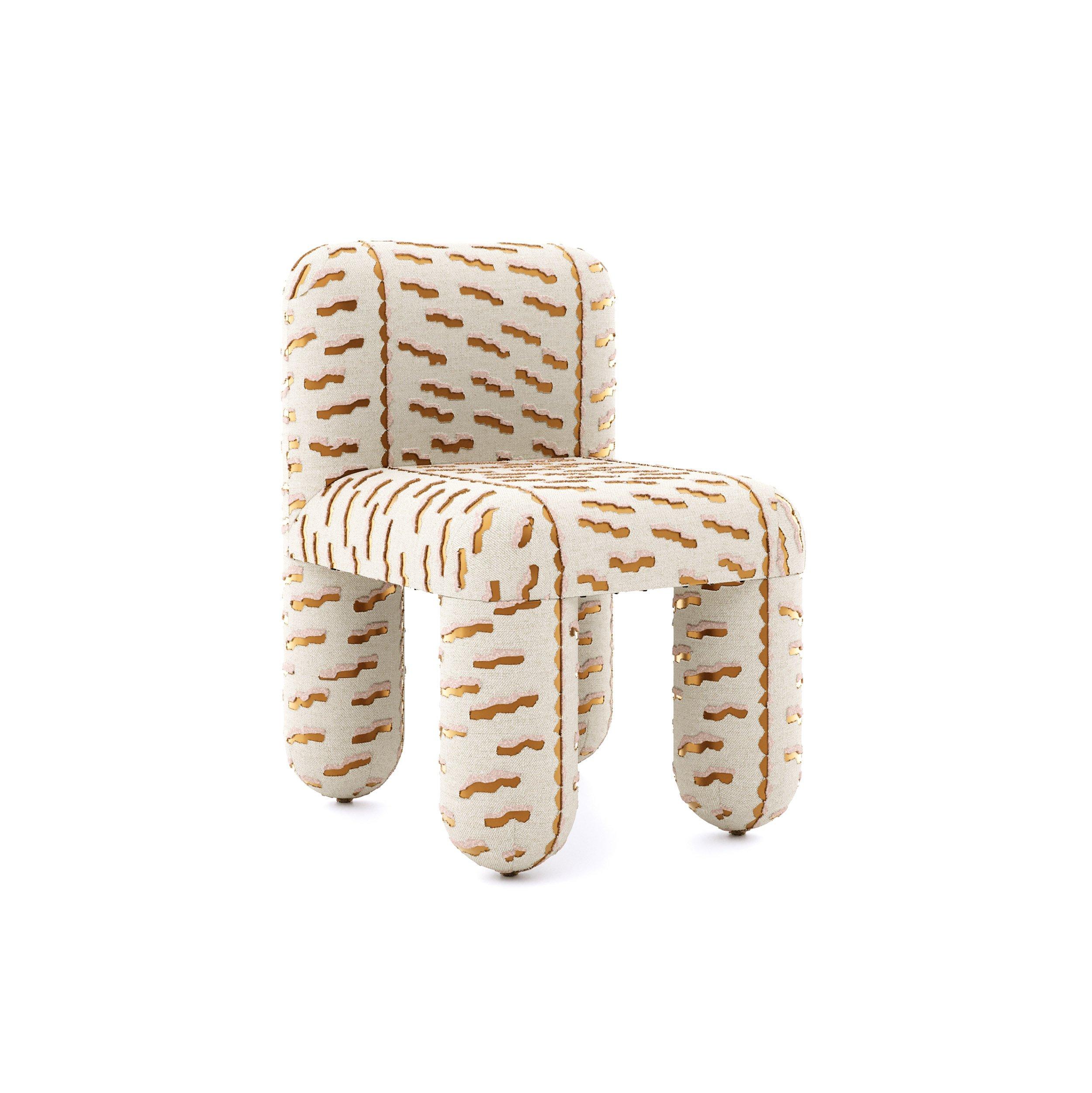 NOOM Home Hello Esszimmerstuhl - Dedar Tiger Beat (Handgefertigt) im Angebot